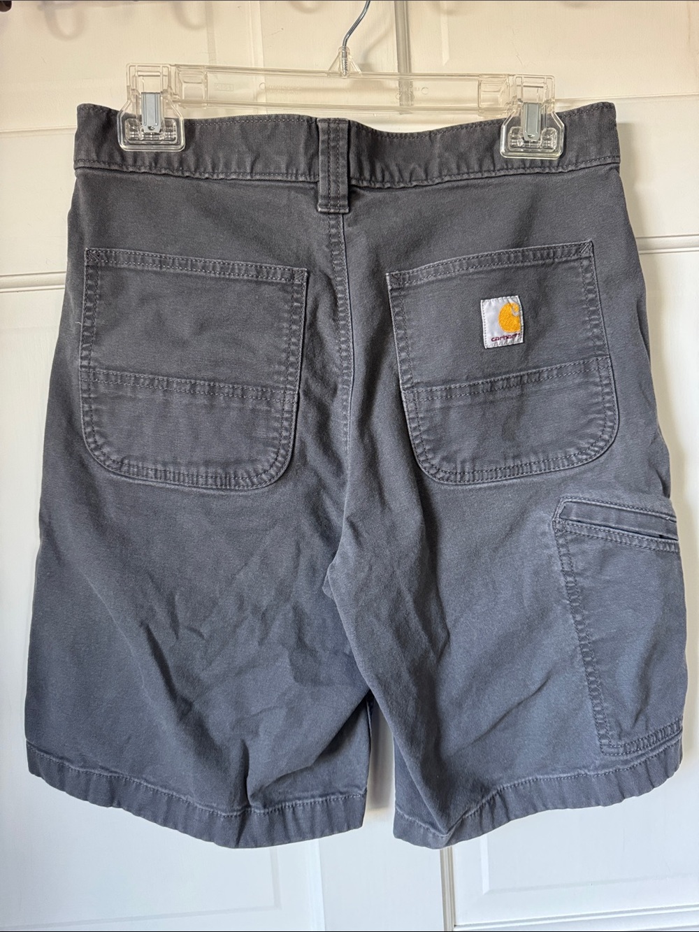 Carhartt Gray Flat-Front Cotton Shorts